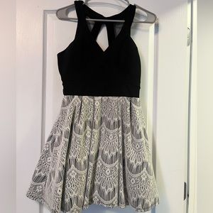 Black and White Mini Skater Dress